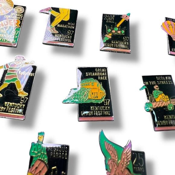 1997 Kentucky Derby Festival Pegasus Pins Lot of 12 – Balloon, Bass, Parade - Picture 1 of 7